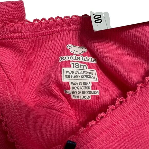 Koalakids Baby Girl’s Pajama Set Size 18 Months With 4 Pcs 2 Pair Pants & 2 Tops - Picture 4 of 6